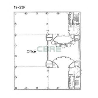 19階〜23階 平面図