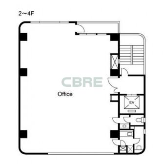 2階〜4階 平面図