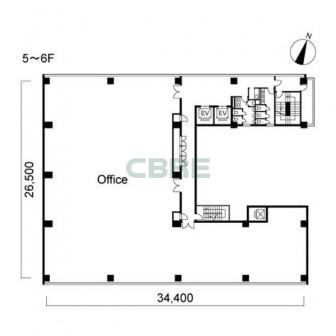 5階〜6階 平面図