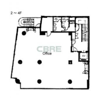 2階〜4階 平面図