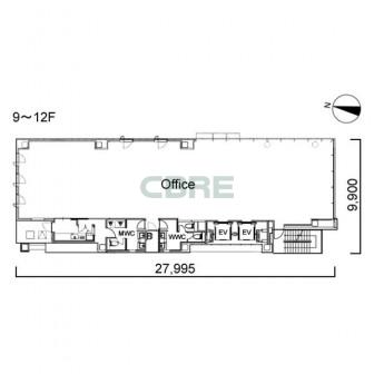9階〜12階 平面図