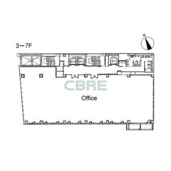 3階〜7階 平面図