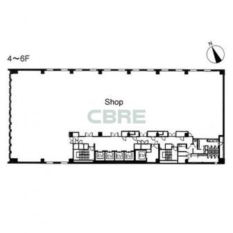 4階〜6階 平面図