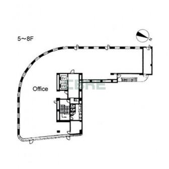 5階〜8階 平面図