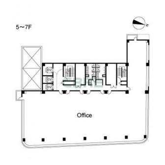 5階〜7階 平面図