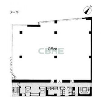3階〜7階 平面図