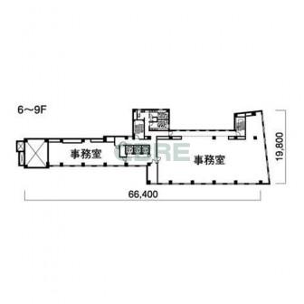 6階〜9階 平面図