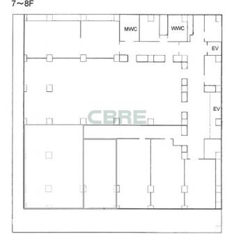 7階〜8階 平面図