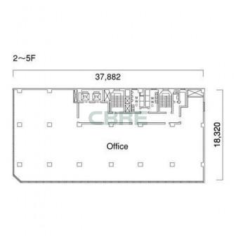 2階〜5階 平面図