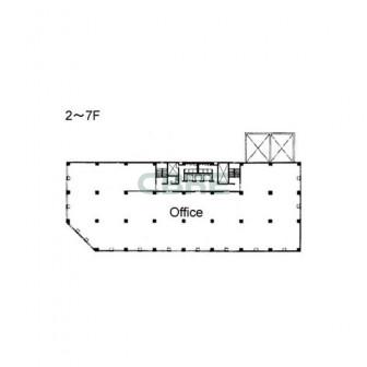 2階〜7階 平面図