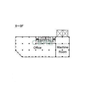 8階〜9階 平面図