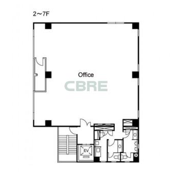 2階〜7階 平面図