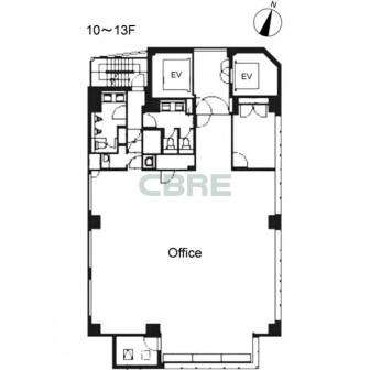 10階〜13階 平面図