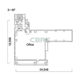 3階〜6階 平面図