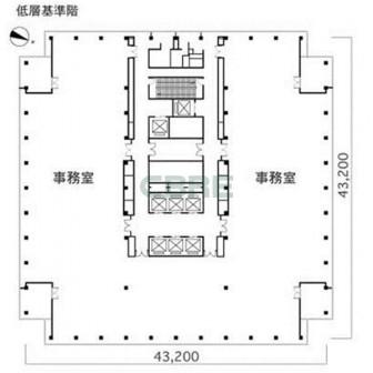 7階〜15階 平面図