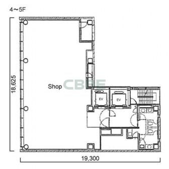4階〜5階 平面図