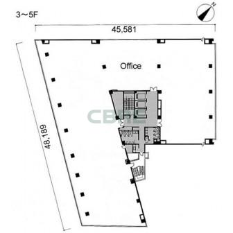 3階〜5階 平面図