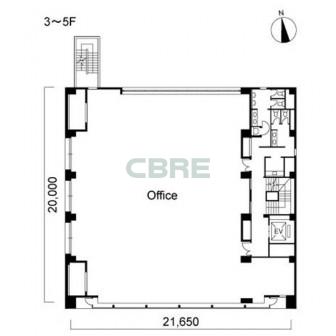 3階〜5階 平面図