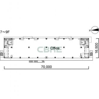 7階〜9階 平面図
