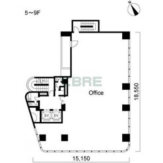 5階〜9階 平面図