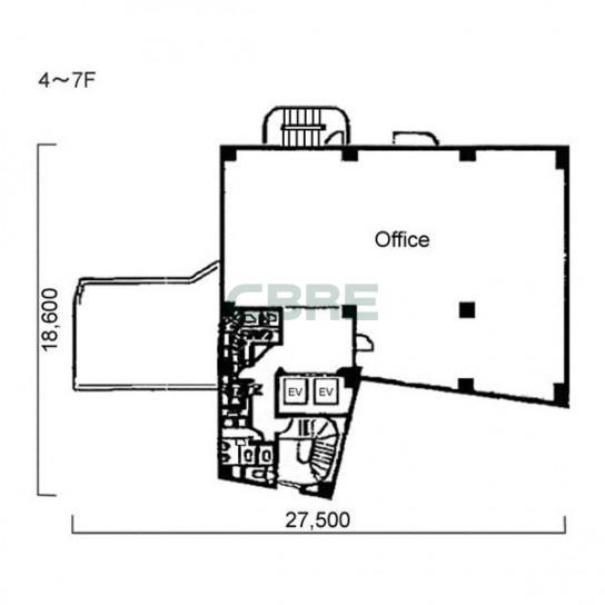 4階〜7階 平面図