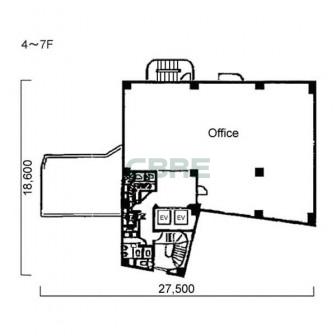 4階〜7階 平面図