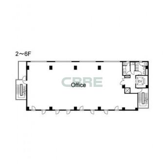 2階〜6階 平面図