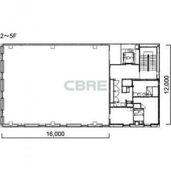 2階〜5階 平面図