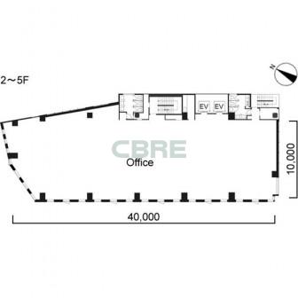 2階〜5階 平面図
