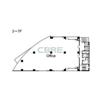 3階〜7階 平面図