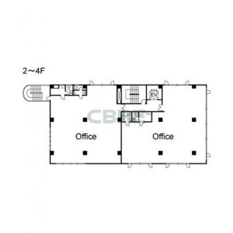 2階〜4階 平面図