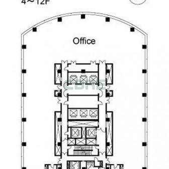 4階〜12階 平面図