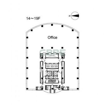 14階〜19階 平面図
