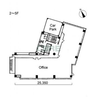 2階〜5階 平面図