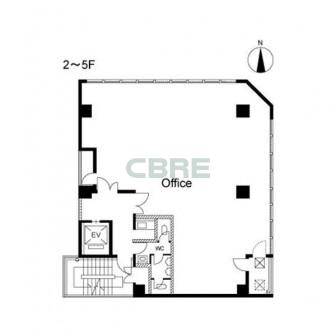 2階〜5階 平面図