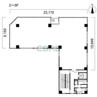 2階〜5階 平面図