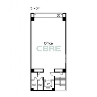 3階〜6階 平面図