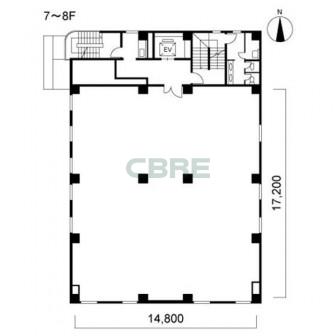 7階〜8階 平面図