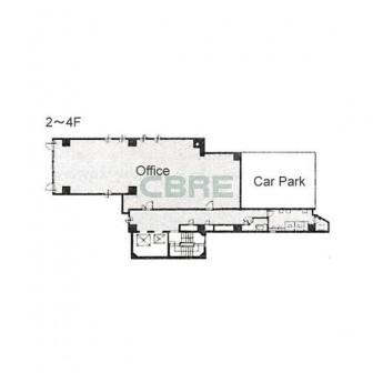 2階〜4階 平面図