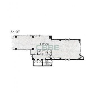5階〜9階 平面図