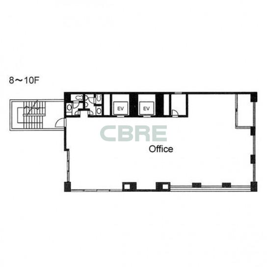 8階〜10階 平面図