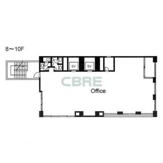 8階〜10階 平面図