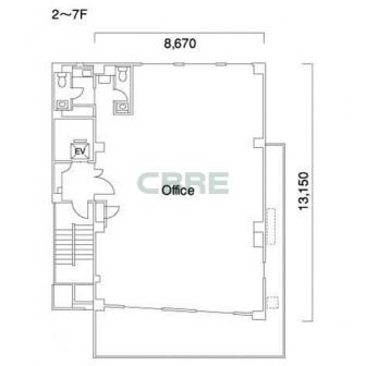 2階〜7階 平面図