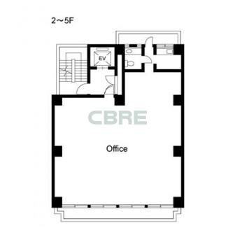 2階〜5階 平面図
