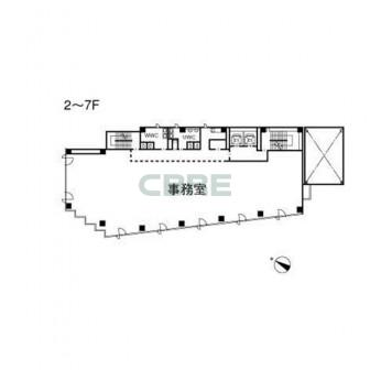 2階〜7階 平面図
