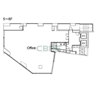 5階〜8階 平面図