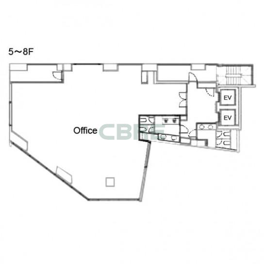 5階〜8階 平面図