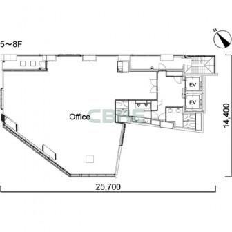 5階〜8階 平面図