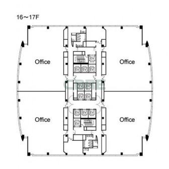 16階〜17階 平面図