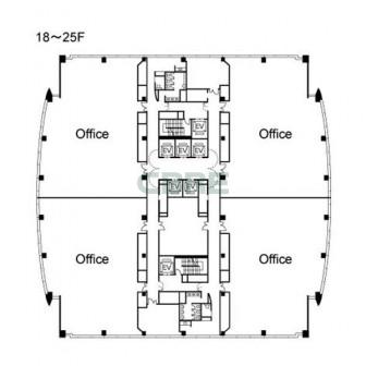 18階〜25階 平面図